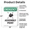 Signmission Assembly Point With Symbol, 18 in W x Rectangle, Plastic OS-2PACK-EM-P-1824-V-10428 - alternate 2